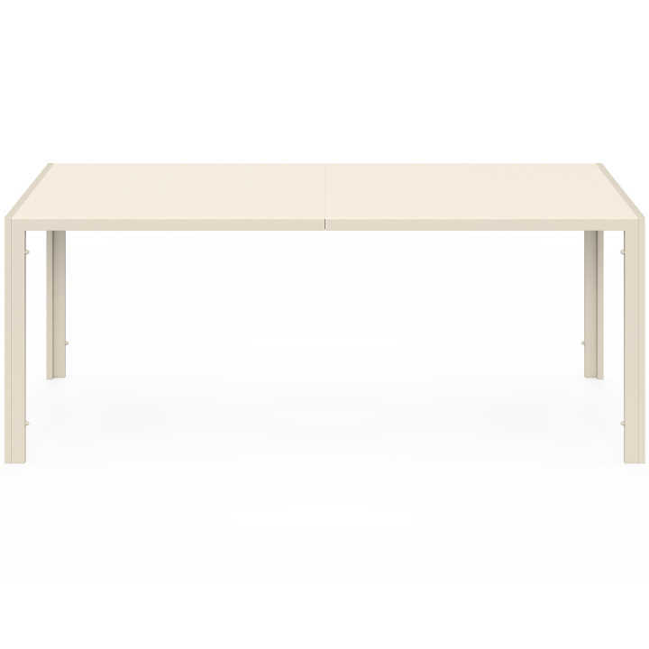 Set di mobili da giardino - tavolo da 190 cm e 8 sedie impilabili beige