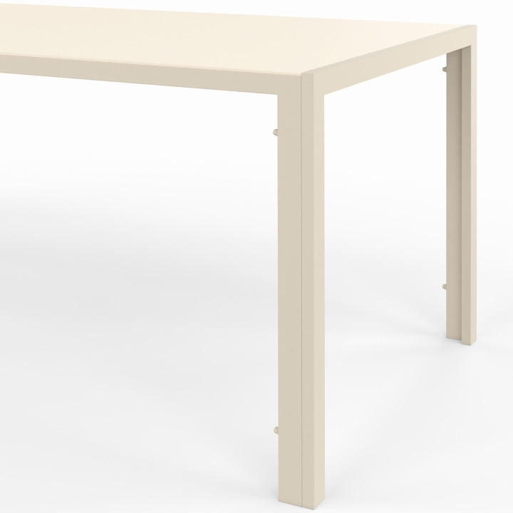 Gartenmöbel MADRID Tisch 190 cm und 8 stapelbare Stühle Beige