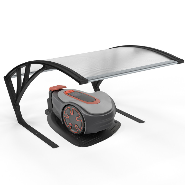 Techo para robot cortacésped con protección UV en policarbonato gris | IdMarket