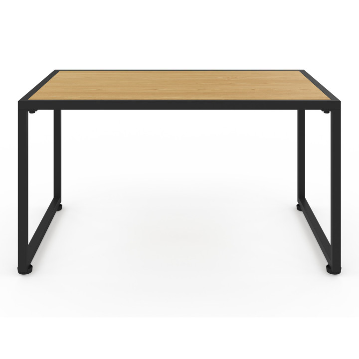 6-zits lage tuinmeubelset zwart metalen structuur, rotan effect koordwerk met zwarte kussens