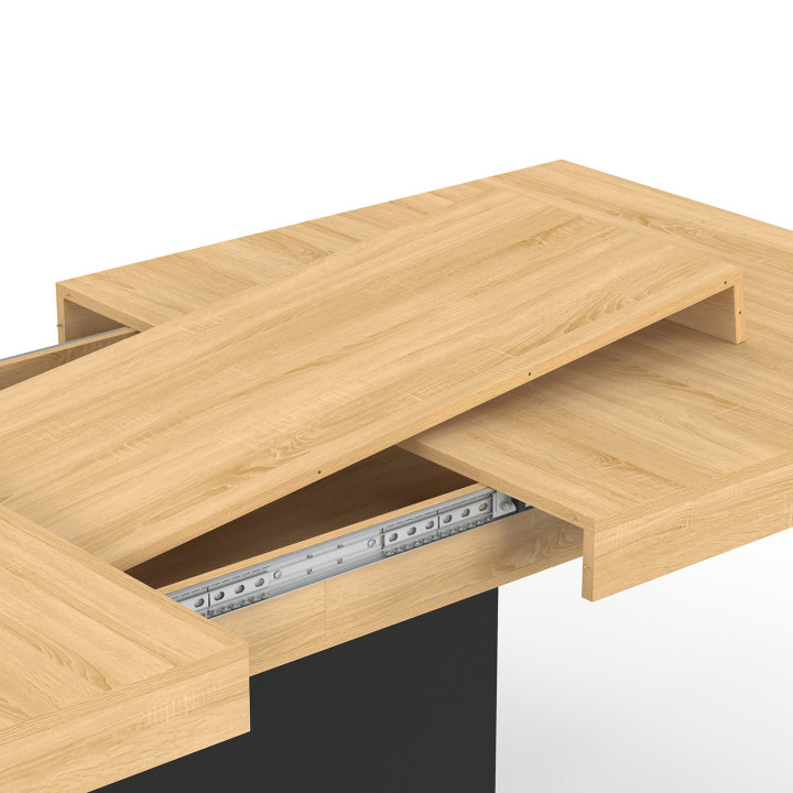 Mesa de comedor de madera y negro - EDEN | ID Market