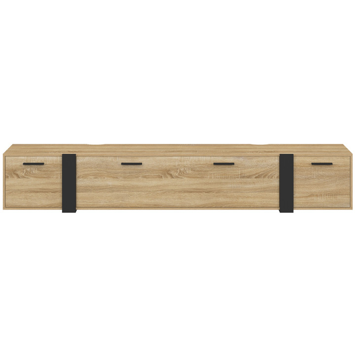 Meuble TV 180 cm suspendu PHOENIX 3 portes design industriel