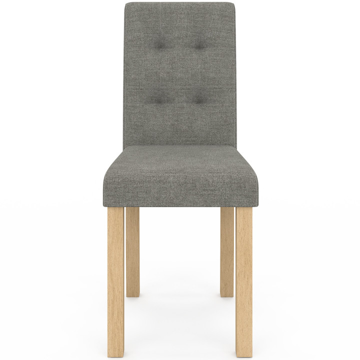 Lot de 6 chaises POLGA capitonnées mix color gris, terracotta et beige