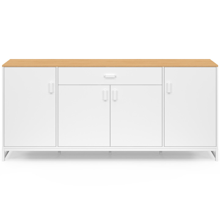 180 cm WASHINGTON XXL dressoir met 4 deuren en 1 lade, hout en wit