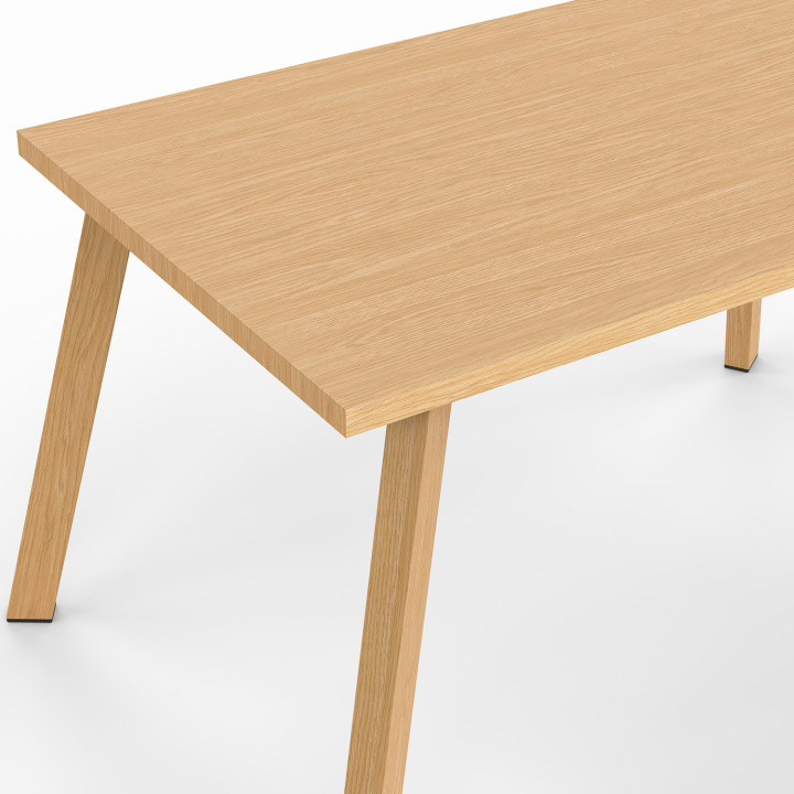 MALTA lage tuinset, 4-zits, frame van metaal met houteffect, beige lamellen en kussens