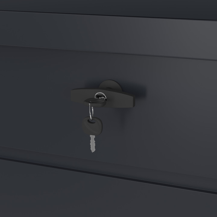 Antracietgrijze afsluitbare metalen opbergbox voor tuin 1250L 175x95x90 cm