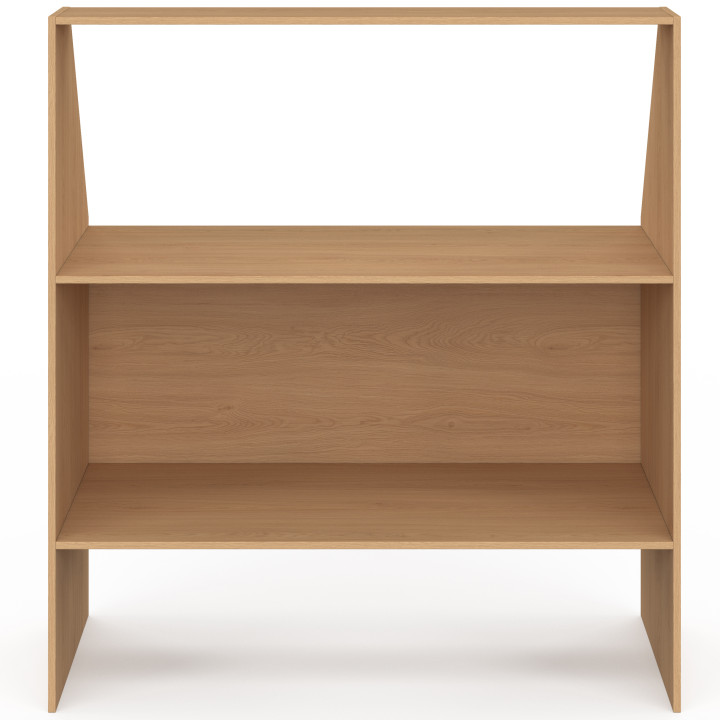 TOMI Scaffale sottopiano a 2 livelli 100 x 50 x 70/110 cm in legno di faggio