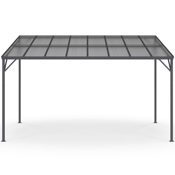 Pergola Hardtop aus Polycarbonat 3x4 M Anthrazitgrau