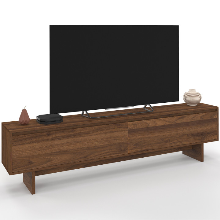 180 cm YURI 2-deurs TV-meubel met notendecor