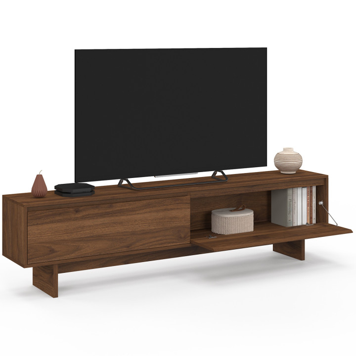 180 cm YURI 2-deurs TV-meubel met notendecor