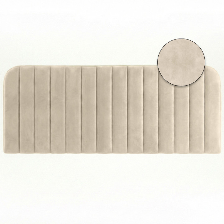 Tête de lit suspendue ALBA 160 cm en velours beige