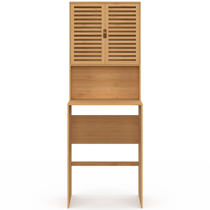 BEA Bambus Waschmaschinenoberschrank mit Schrank