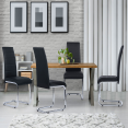 CHAISE X4 MILLA NOIR PIETEMENT CHROME SUSPENDU