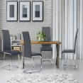 CHAISE X4 MILLA GRIS PIETEMENT CHROME SUSPENDU