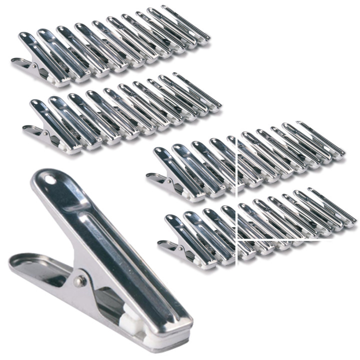 120 mollette da bucato in acciaio inox, infrangibili, resistenti e antiruggine