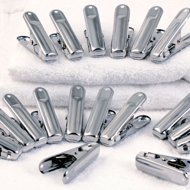 120 mollette da bucato in acciaio inox, infrangibili, resistenti e antiruggine