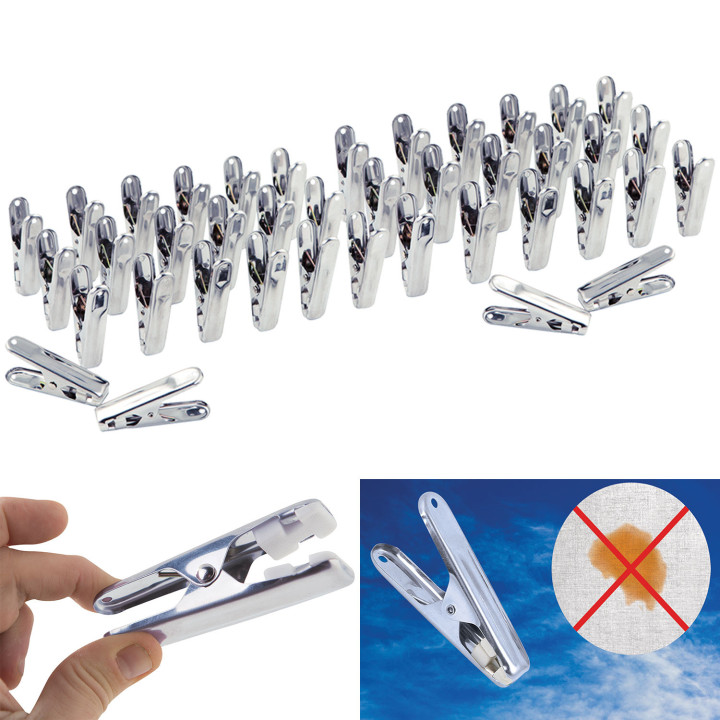 120 pinzas de acero inoxidable, irrompibles, resistentes e inoxidables