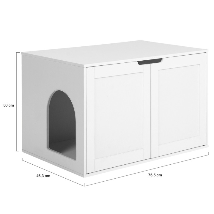 Toilette per gatti - doppia porta bianca | ID Market
