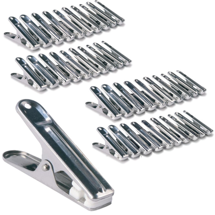 120 mollette per abiti in acciaio inox, infrangibili, antiruggine