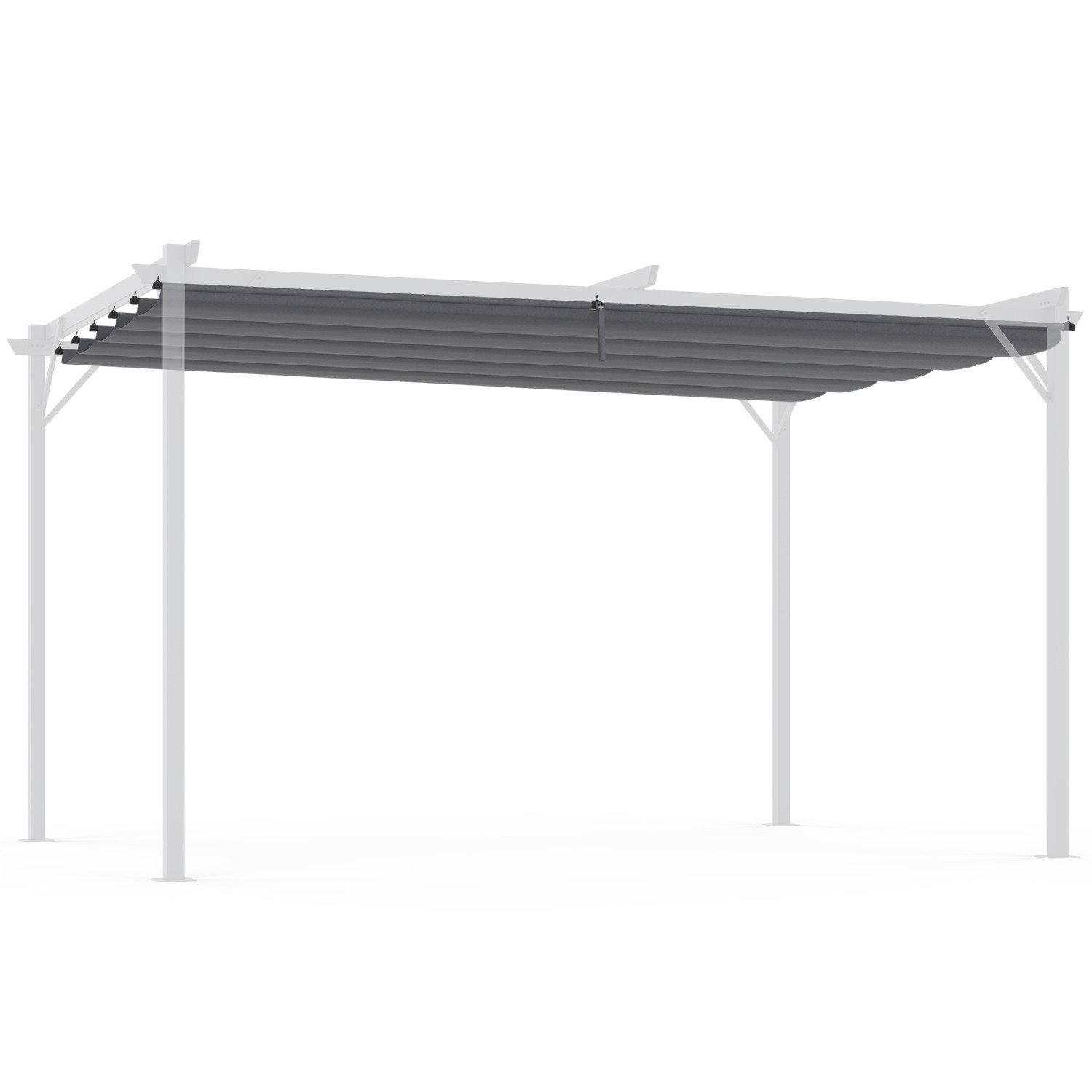 Toit rétractable de rechange gris anthracite pour pergola toit rétractable 3x4 M