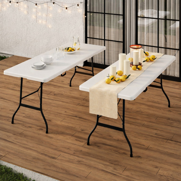 Tavolo pieghevole con panca occasionale 1m80