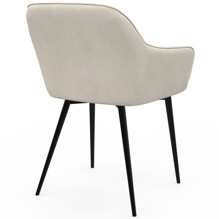 Conjunto de sillas de comedor y sillones de mesa beige - LYA | IDMarket