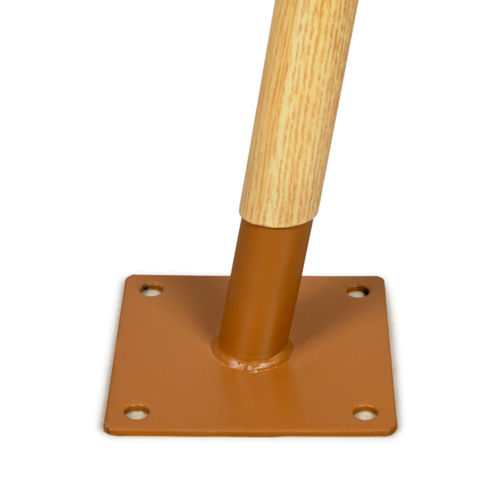 Juego de 2 mástiles de efecto madera para velas de sombra H.220 cm con postes y bases de acero