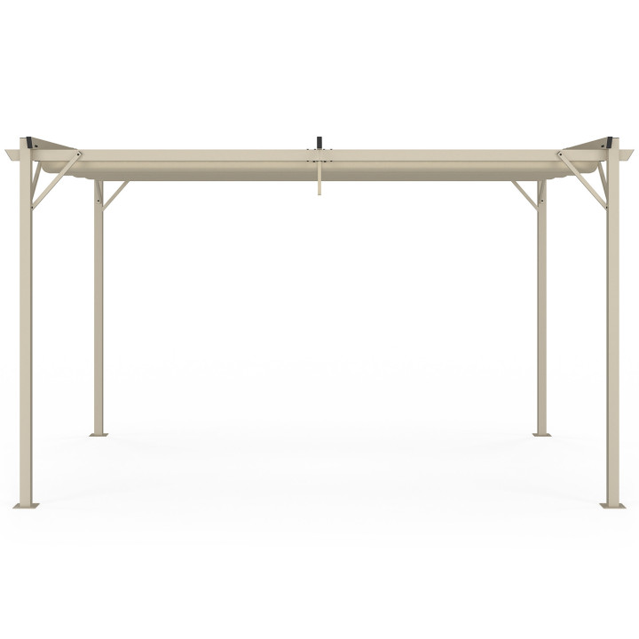 Pergola aluminium terrasoverkapping beige 3x4m | ID Market