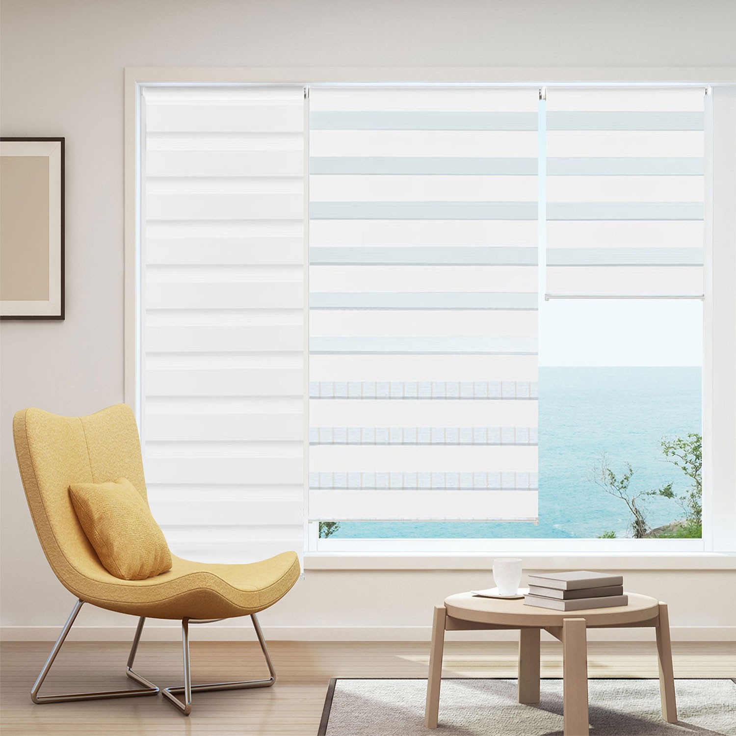 Store enrouleur jour nuit pas cher blanc 60 x 170 cm | ID Market