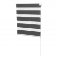 Store enrouleur zébré jour nuit 70 x 120 cm gris