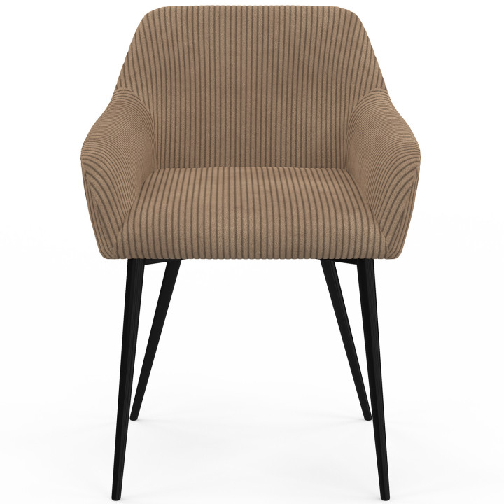 Set aus Esszimmerstühlen und Tischsesseln in Taupe - JANY | IDMarket