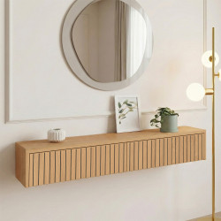 Etagère murale console d'entrée JULIETTE 2 tiroirs
