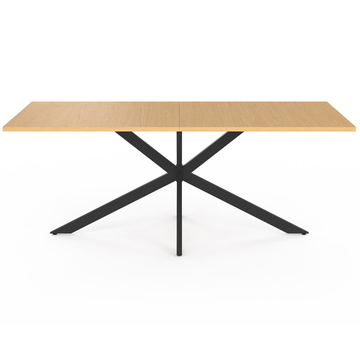 Tuinmeubelset tafel met spinnenpoten en houteffect - MESSINA | ID Market