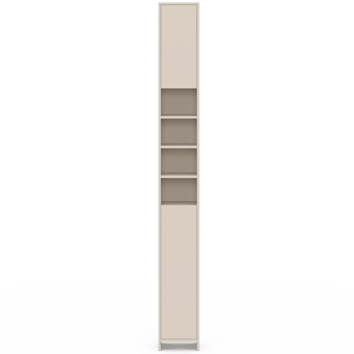Mobiletto TOMI a 2 ante con 4 nicchie beige