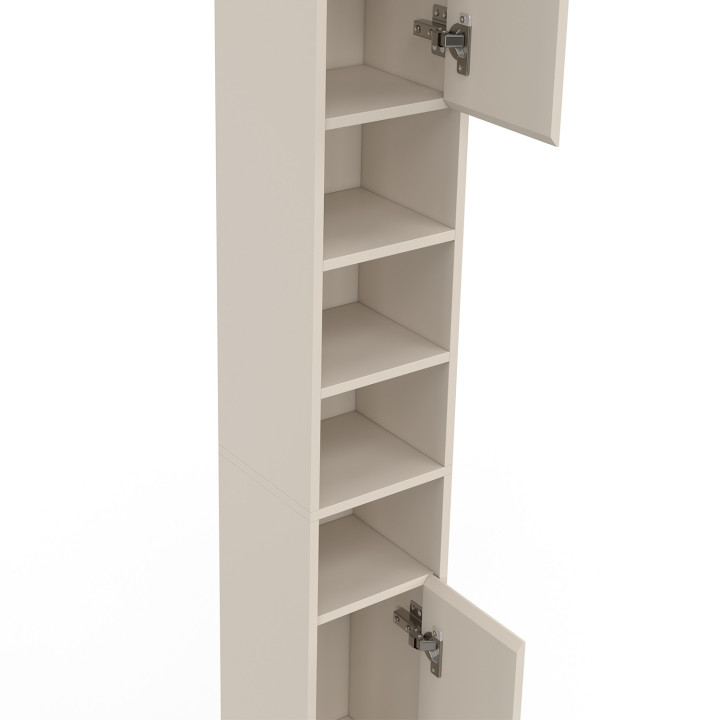 Mobiletto TOMI a 2 ante con 4 nicchie beige