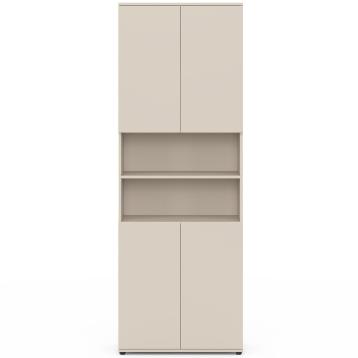 Mobile da bagno TOMI a 4 ante e 2 nicchie in legno beige