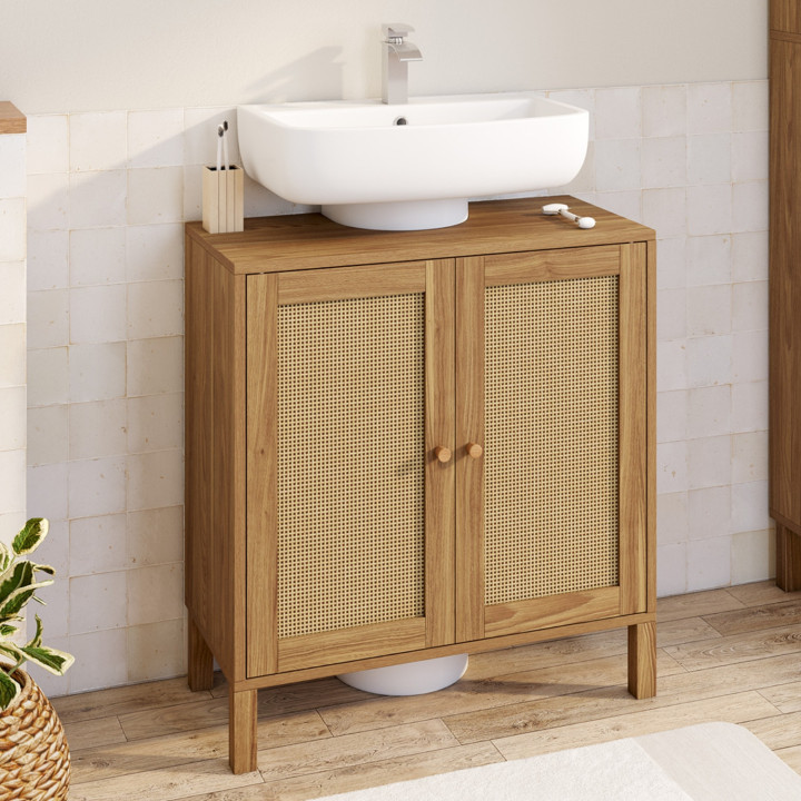 Mobile bagno HANAE effetto canna naturale