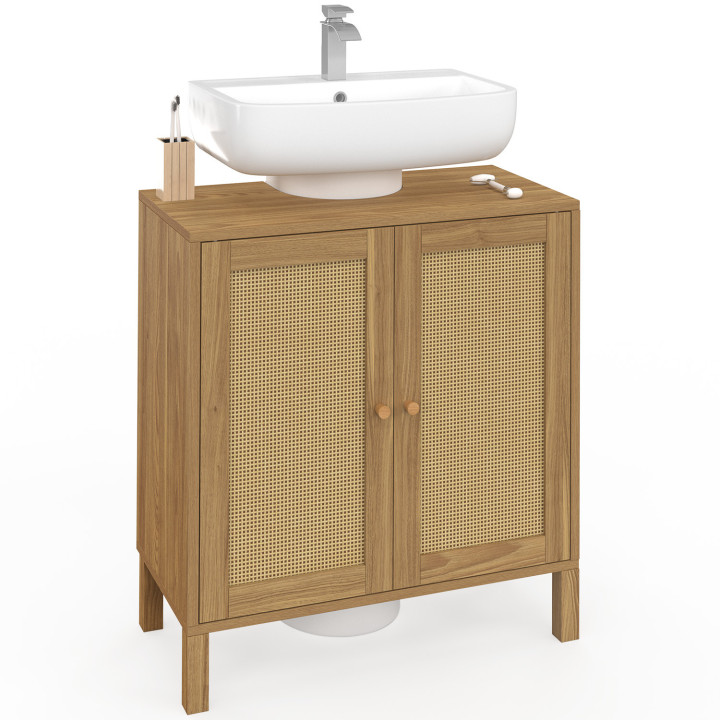 Mobile bagno HANAE effetto canna naturale