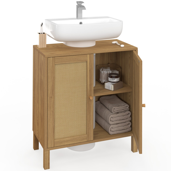 Mobile bagno HANAE effetto canna naturale