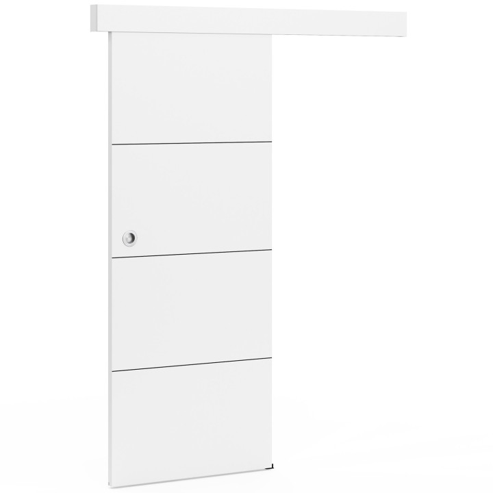 Kit porta scorrevole bianca da 83 cm con binario e fissaggi