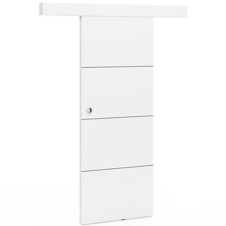 Kit porta scorrevole bianca da 83 cm con binario e fissaggi