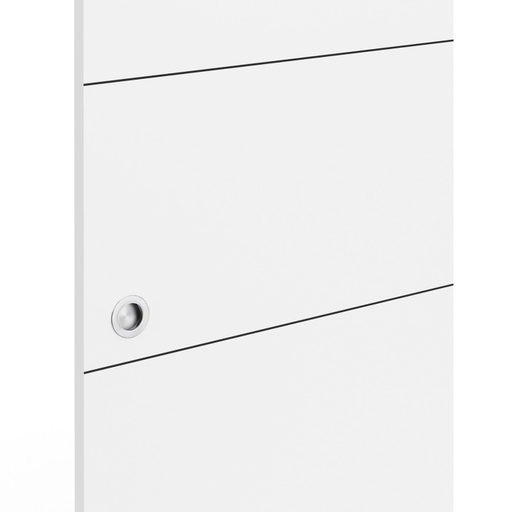 Kit porta scorrevole bianca da 83 cm con binario e fissaggi