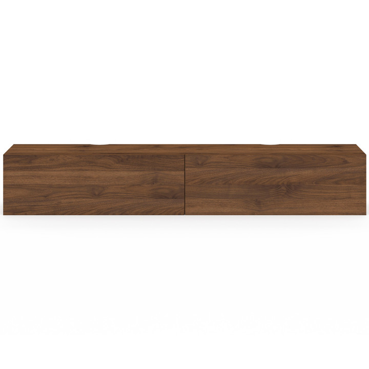 Mobile TV sospeso ELIO 180 cm con 2 ante in legno effetto noce