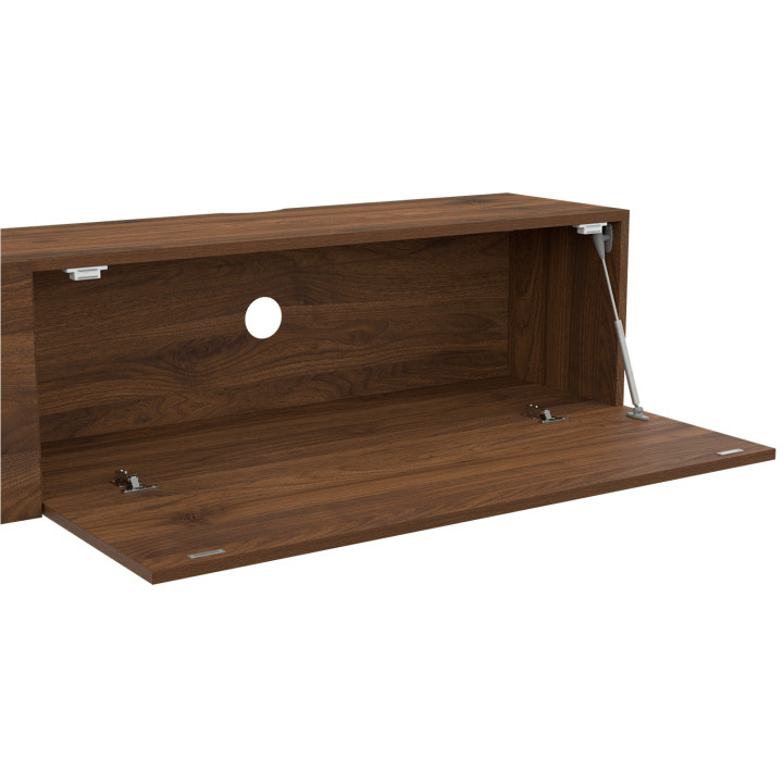 Mobile TV sospeso ELIO 180 cm con 2 ante in legno effetto noce