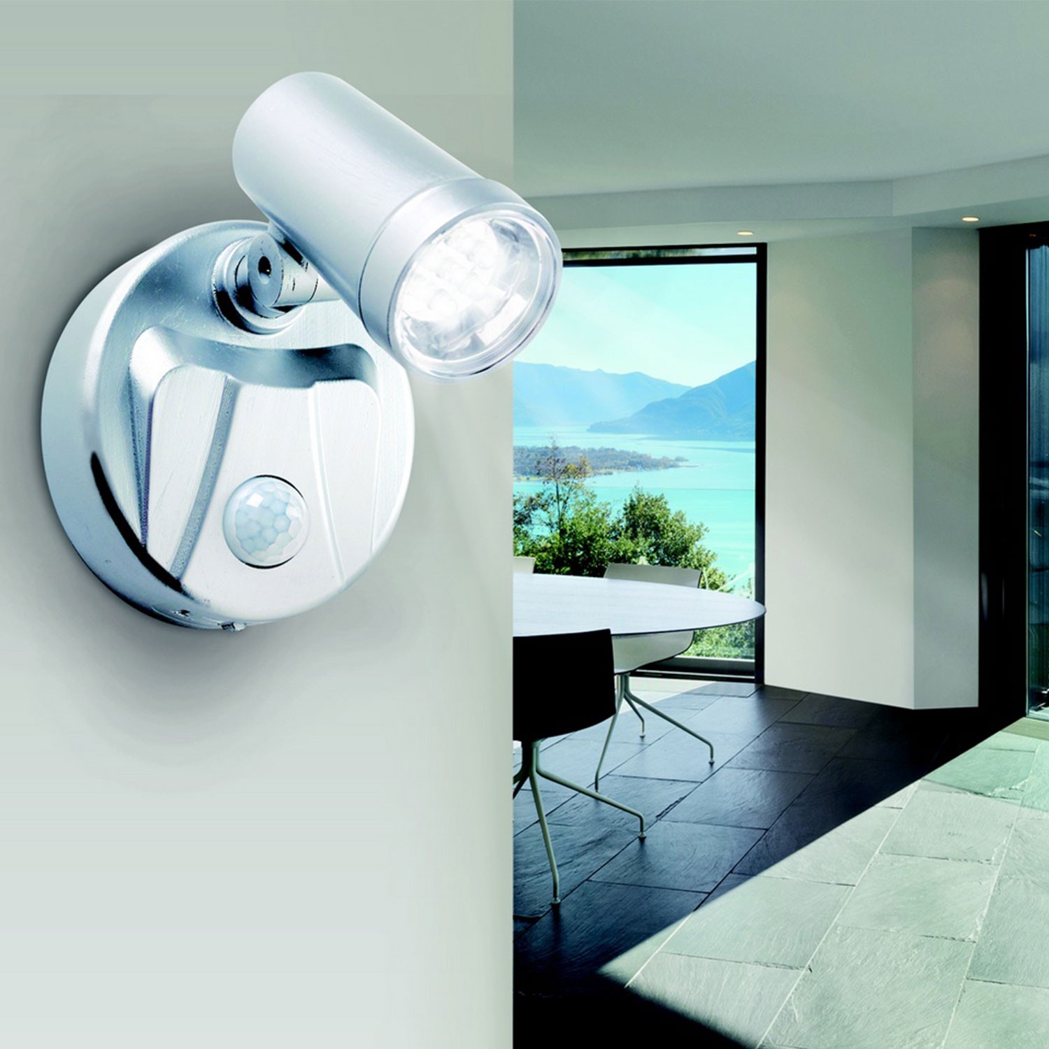 Lampe spot X2 7 leds sans fil avec détecteur de mouvement Eclairag...
