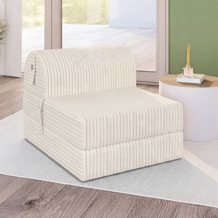 PALOMA stoel in beige ribfluweel