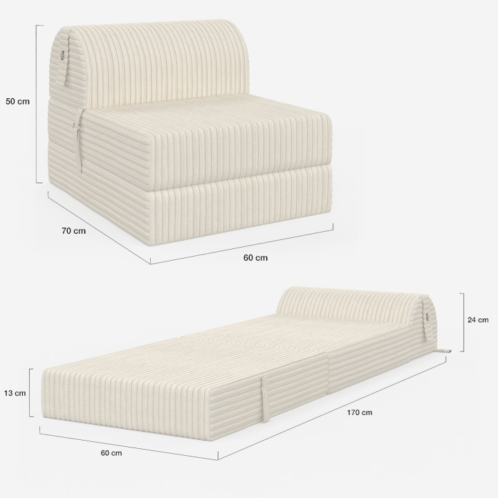 Silla PALOMA de pana beige