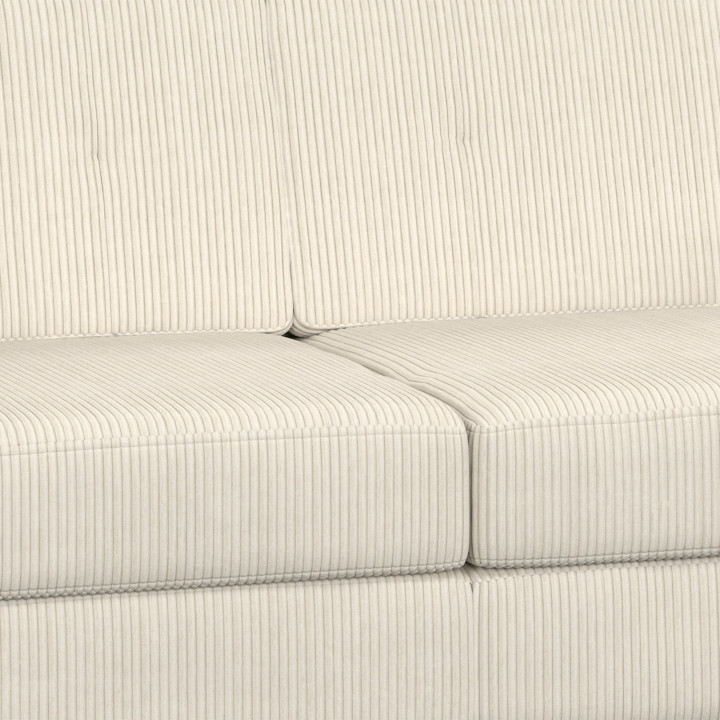 CALLIE Divano dritto a 3 posti in velluto a coste beige