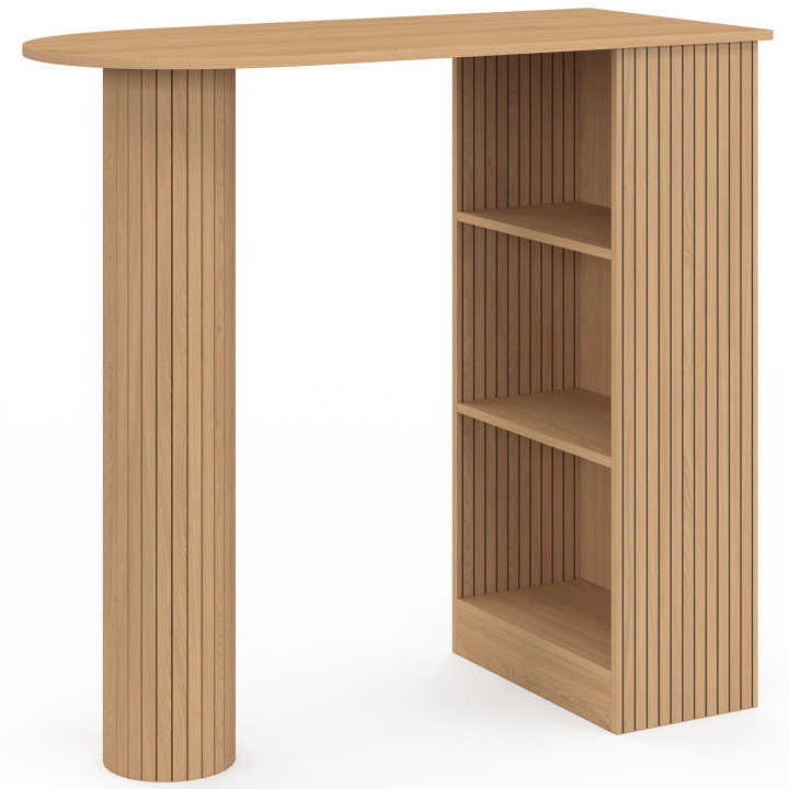 JULIETTE bartafel voor 2 tot 4 personen met houten lamelleneffect