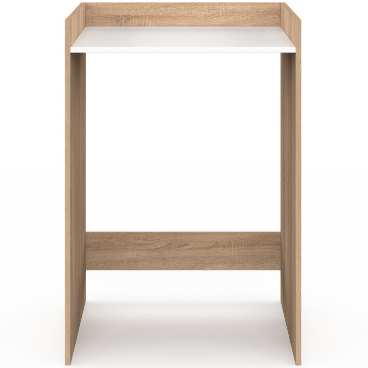 Meuble armoire pour machine à laver ou sèche linge WALLIS bois façon hêtre et blanc